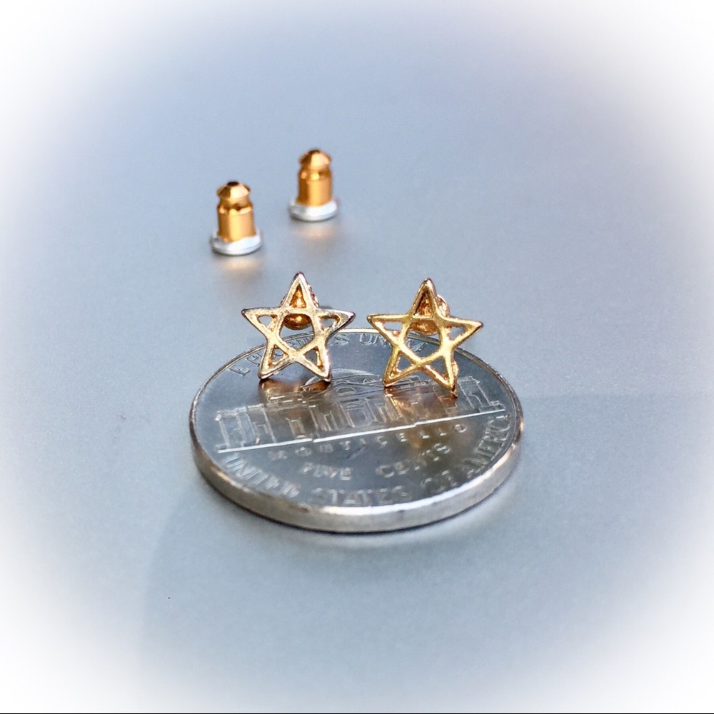 Tiny Golden Star Earrings